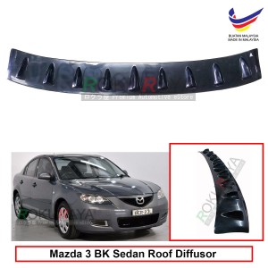 Mazda 3 Axela BK Sedan (1st Gen) 2003-2009 Vortex Generator Shark Fin Aerodynamic Rear Top Roof Diffuser Diffusor